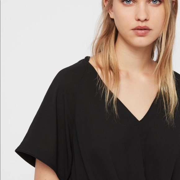 All Saints Piper Twist Front tee- NWT, size Small - Picture 2 of 5